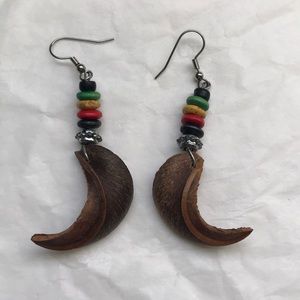 Rasta inspired handmade earrings